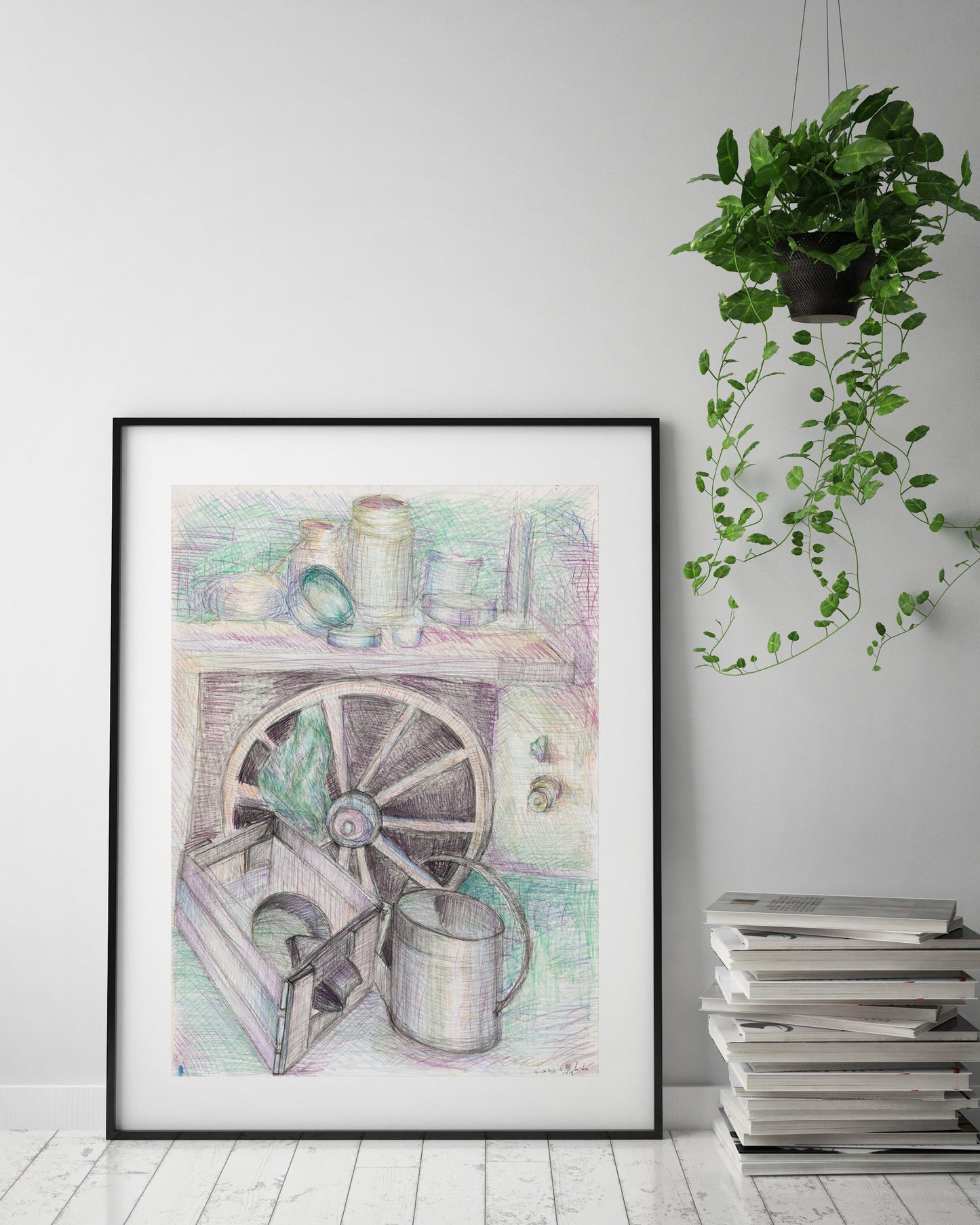 Still Life with a Wooden Wheel, 2019