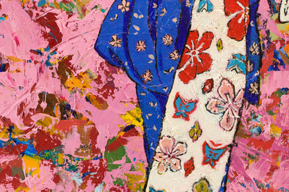 Woman in Summer Kimono